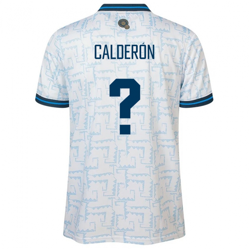 Uomo Maglia El Salvador Paola Calderón #0 Bianco Kit Gara Away 24-26 Maglietta