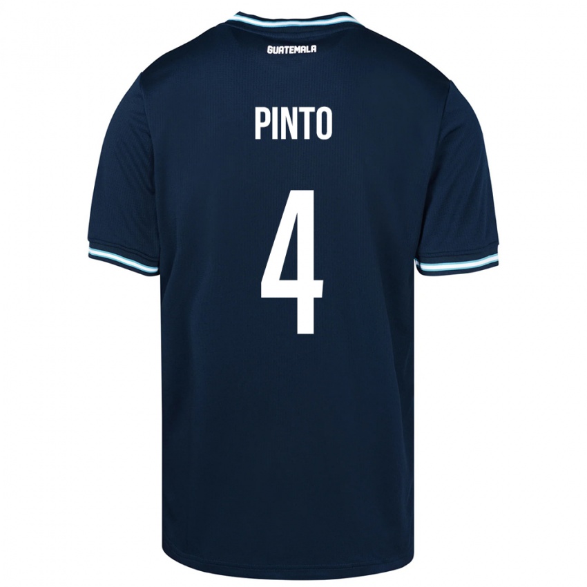 Uomo Maglia Guatemala José Carlos Pinto #4 Blu Kit Gara Away 24-26 Maglietta