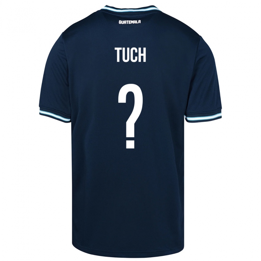 Uomo Maglia Guatemala Lorenzo Tuch #0 Blu Kit Gara Away 24-26 Maglietta