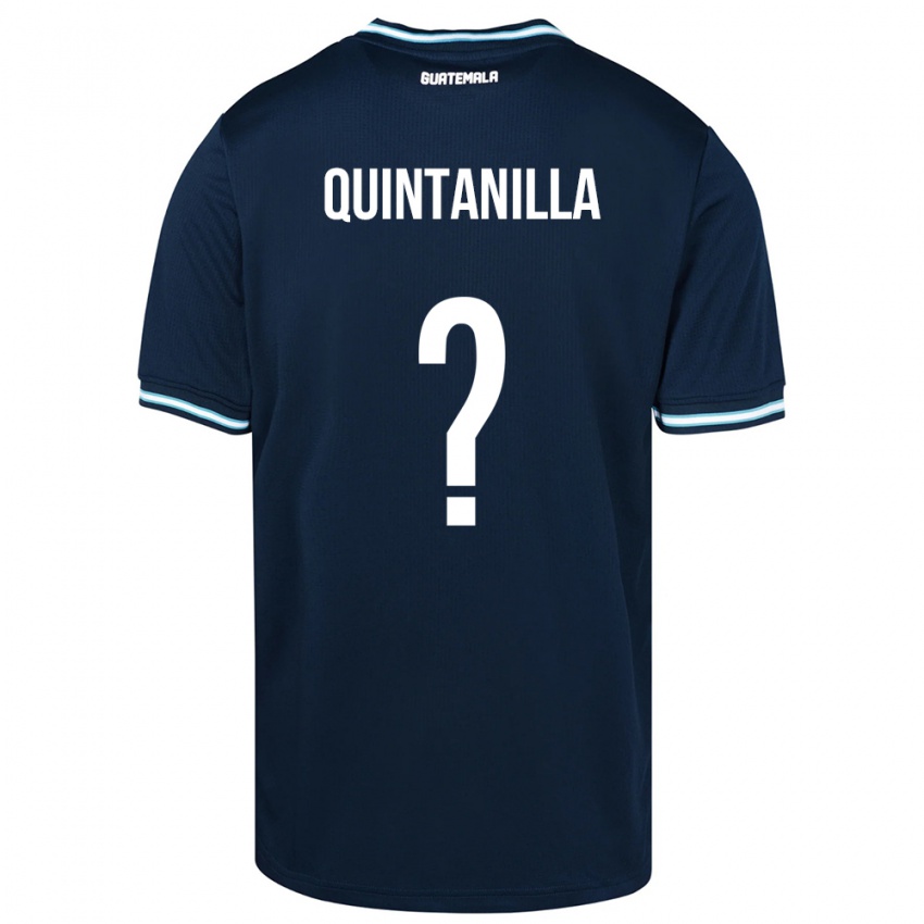 Uomo Maglia Guatemala Anayelli Quintanilla #0 Blu Kit Gara Away 24-26 Maglietta