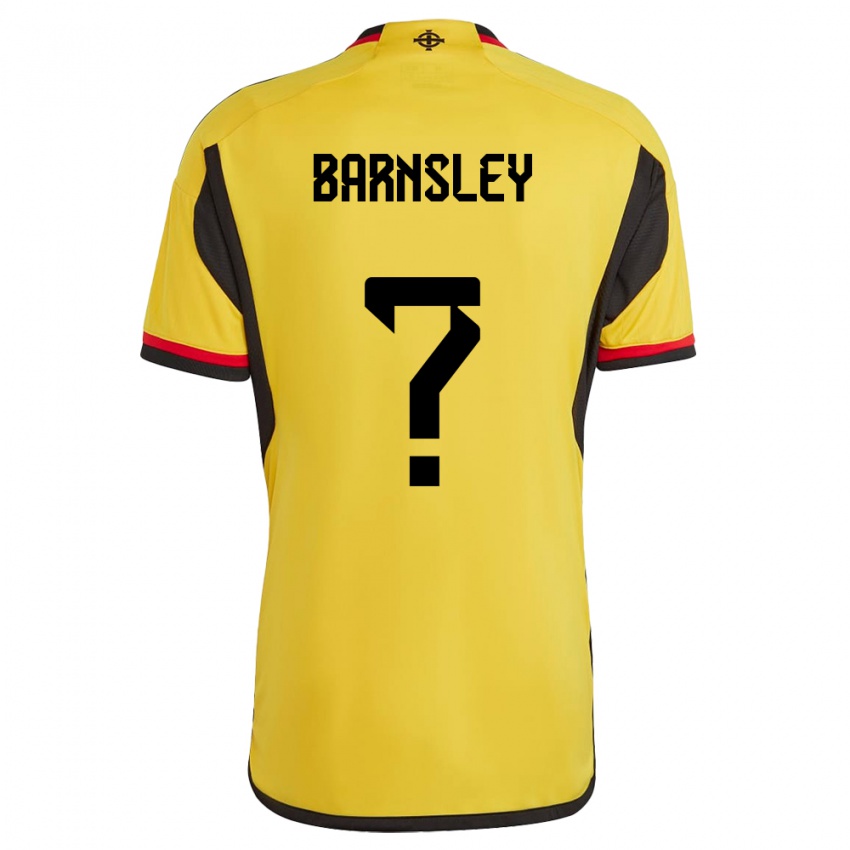 Uomo Maglia Irlanda Del Nord Fraser Barnsley #0 Bianco Kit Gara Away 24-26 Maglietta