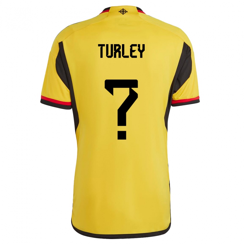 Uomo Maglia Irlanda Del Nord Francis Turley #0 Bianco Kit Gara Away 24-26 Maglietta