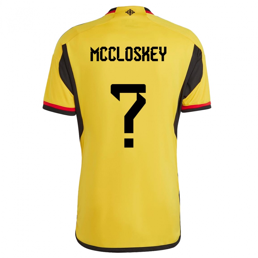 Uomo Maglia Irlanda Del Nord Darragh Mccloskey #0 Bianco Kit Gara Away 24-26 Maglietta