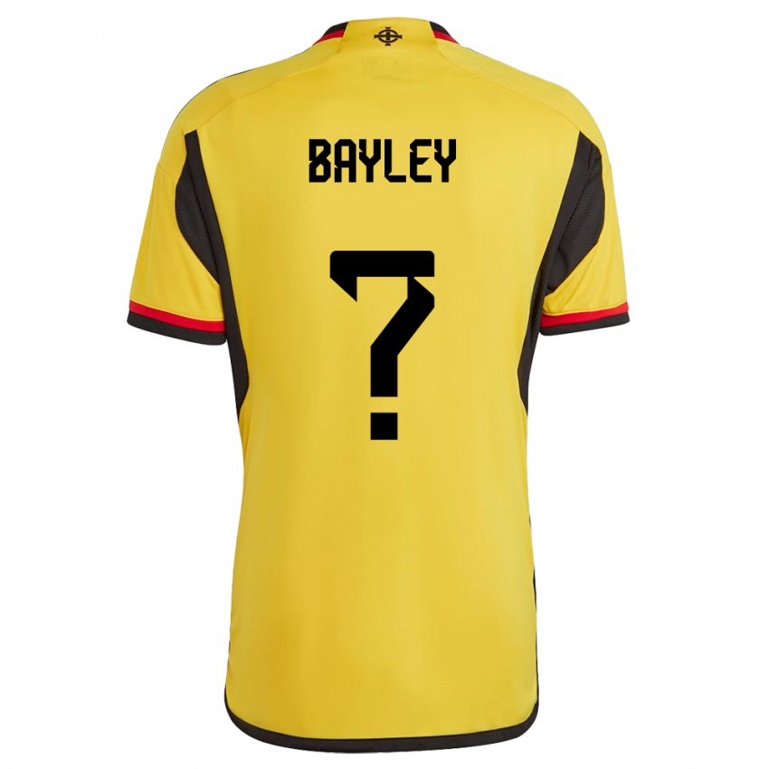 Uomo Maglia Irlanda Del Nord Bayley Mccann #0 Bianco Kit Gara Away 24-26 Maglietta