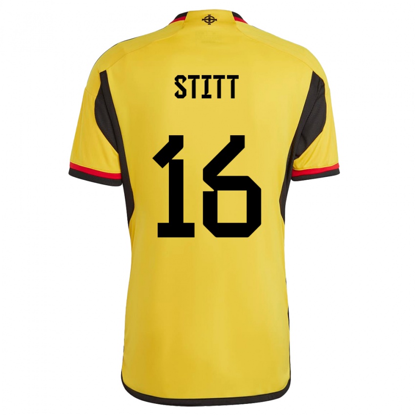 Uomo Maglia Irlanda Del Nord Dylan Stitt #16 Bianco Kit Gara Away 24-26 Maglietta