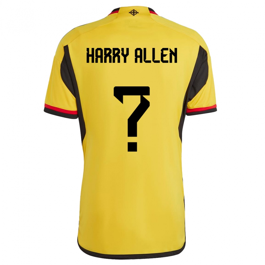 Uomo Maglia Irlanda Del Nord Harry Allen #0 Bianco Kit Gara Away 24-26 Maglietta