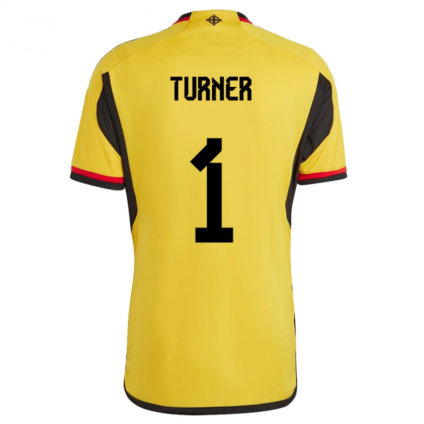 Uomo Maglia Irlanda Del Nord Shannon Turner #1 Bianco Kit Gara Away 24-26 Maglietta