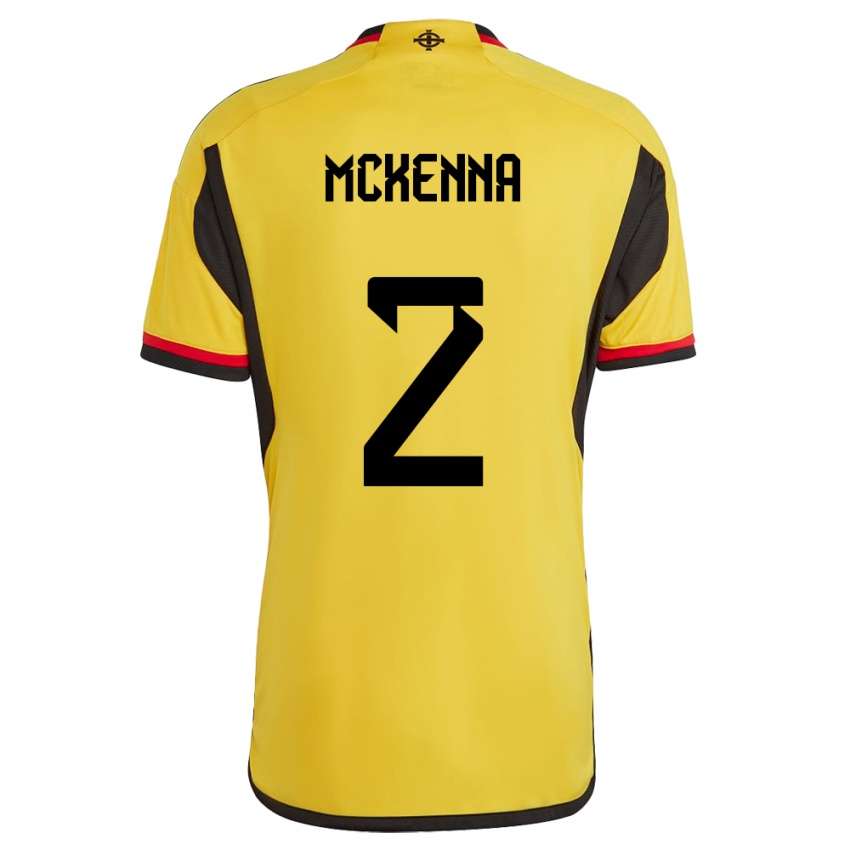 Uomo Maglia Irlanda Del Nord Rebecca Mckenna #2 Bianco Kit Gara Away 24-26 Maglietta