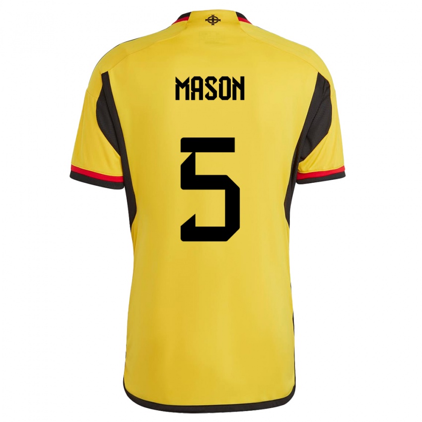 Uomo Maglia Irlanda Del Nord Ellie Mason #5 Bianco Kit Gara Away 24-26 Maglietta