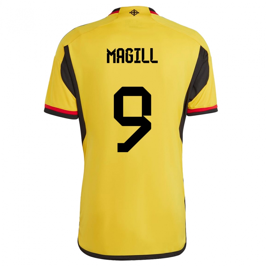 Uomo Maglia Irlanda Del Nord Simone Magill #9 Bianco Kit Gara Away 24-26 Maglietta