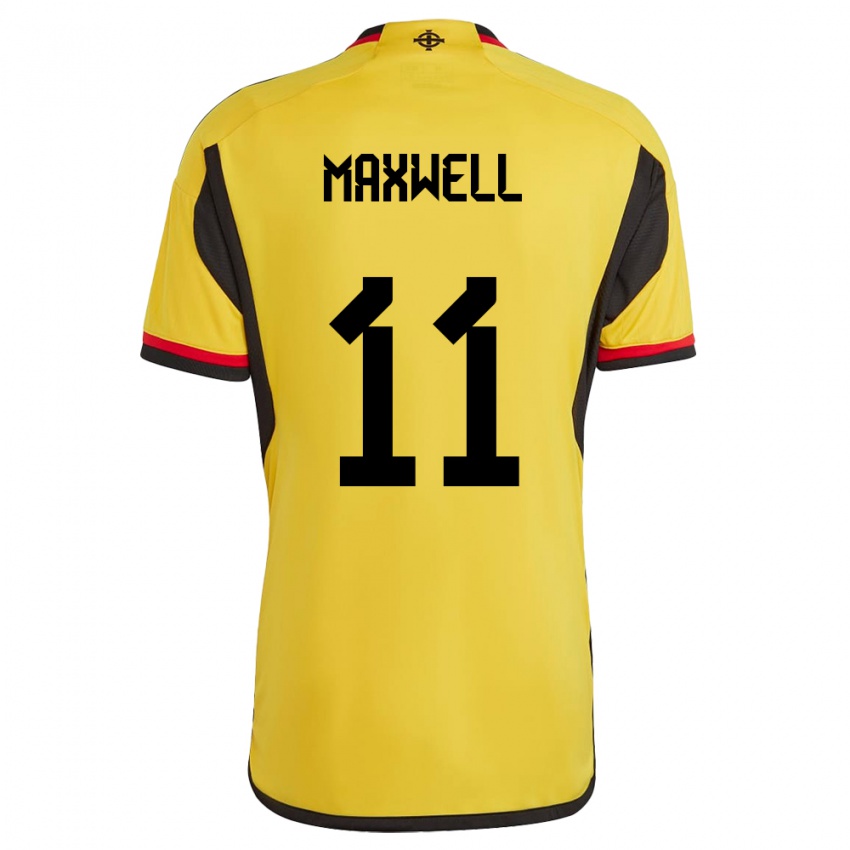 Uomo Maglia Irlanda Del Nord Danielle Maxwell #11 Bianco Kit Gara Away 24-26 Maglietta