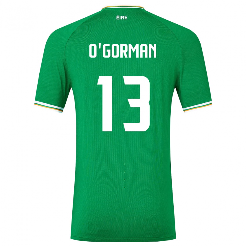 Donna Maglia Irlanda Áine O'gorman #13 Verde Kit Gara Home 24-26 Maglietta