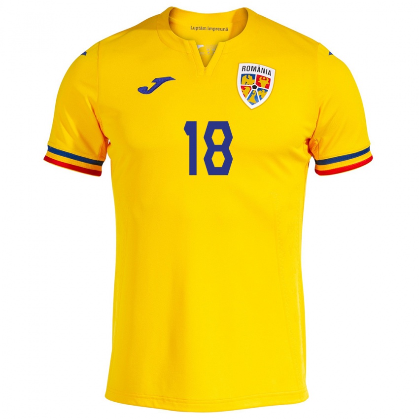 Donna Maglia Romania Szabolcs Szilágyi #18 Giallo Kit Gara Home 24-26 Maglietta