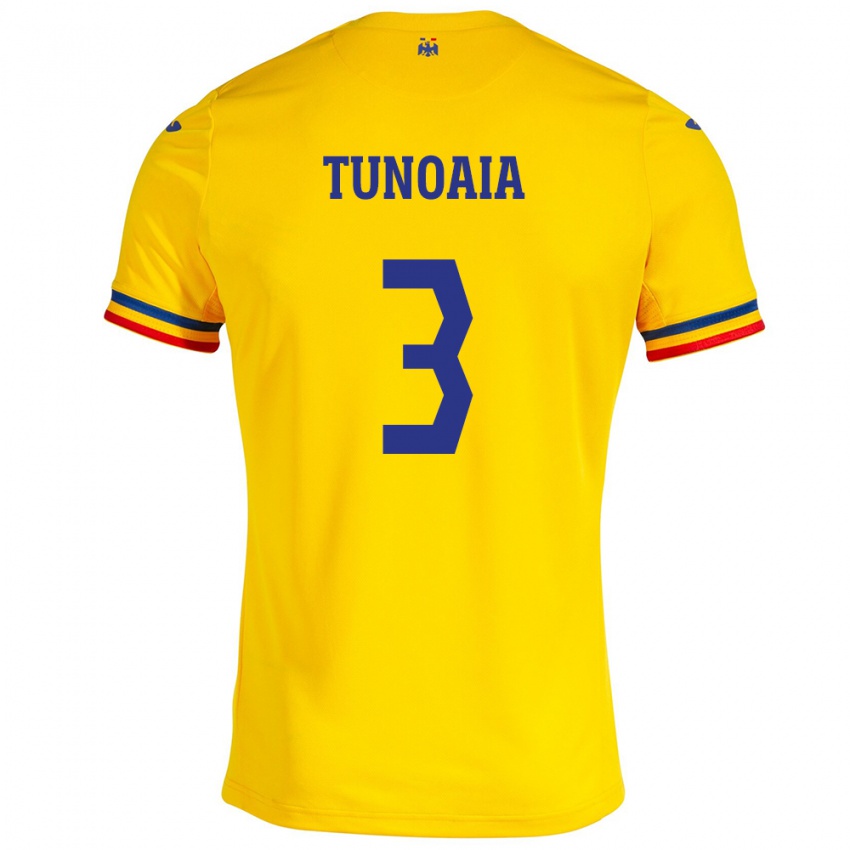 Donna Maglia Romania Alexandra Tunoaia #3 Giallo Kit Gara Home 24-26 Maglietta