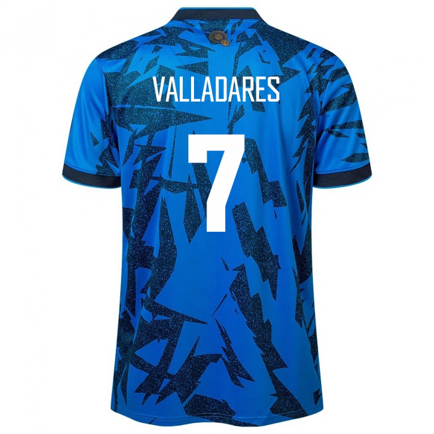 Donna Maglia El Salvador Jefferson Valladares #7 Blu Kit Gara Home 24-26 Maglietta