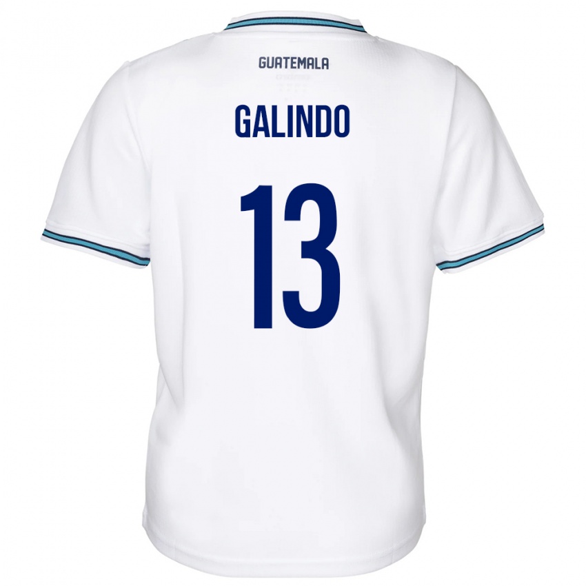 Donna Maglia Guatemala Alejandro Galindo #13 Bianco Kit Gara Home 24-26 Maglietta