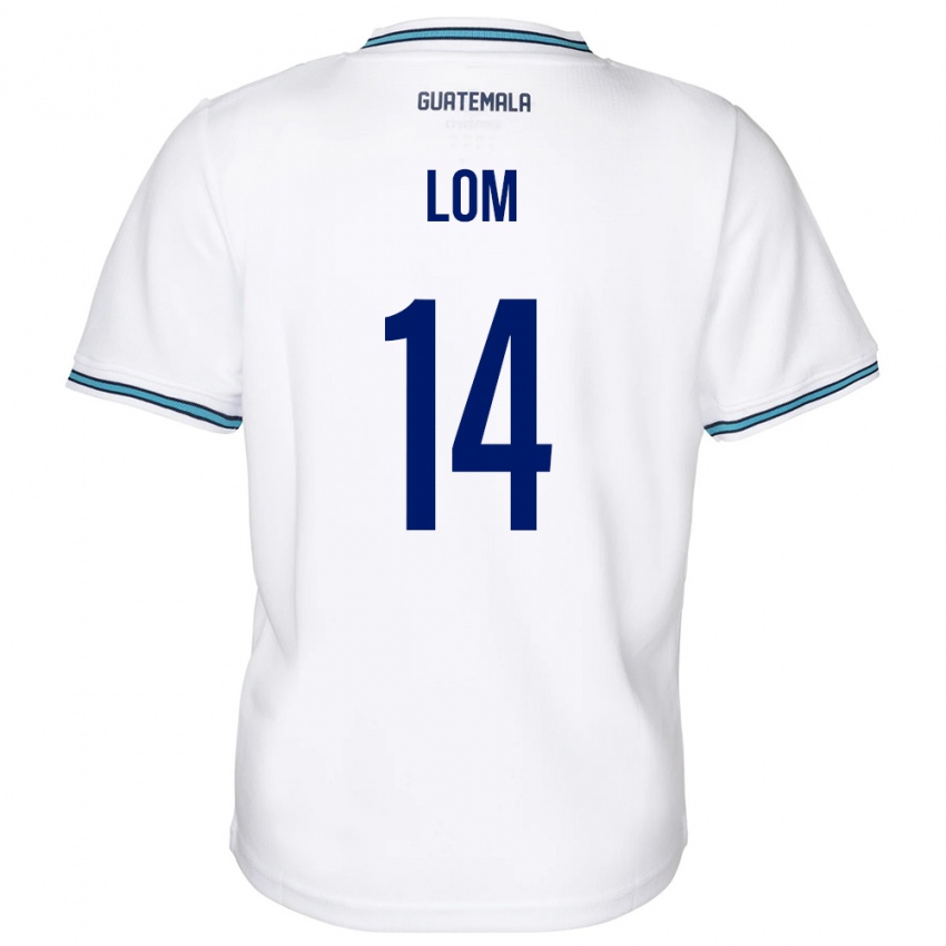 Donna Maglia Guatemala Darwin Lom #14 Bianco Kit Gara Home 24-26 Maglietta