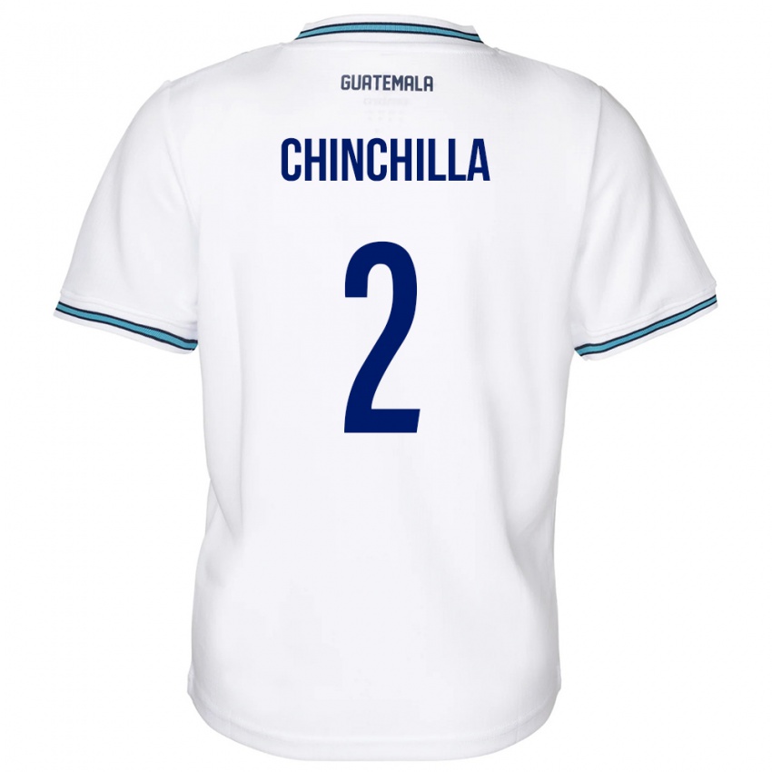 Donna Maglia Guatemala Nicolás Chinchilla #2 Bianco Kit Gara Home 24-26 Maglietta