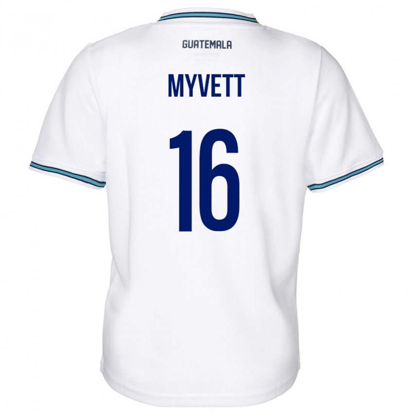 Donna Maglia Guatemala Jemery Myvett #16 Bianco Kit Gara Home 24-26 Maglietta