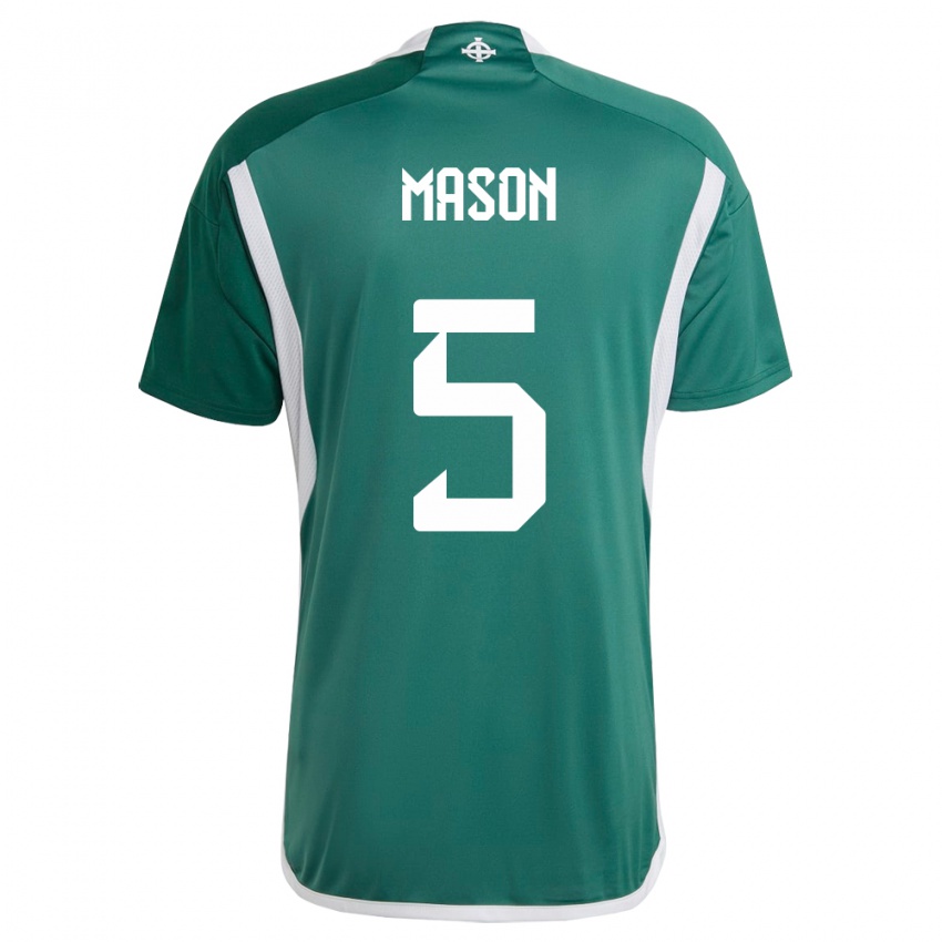 Donna Maglia Irlanda Del Nord Ellie Mason #5 Verde Kit Gara Home 24-26 Maglietta