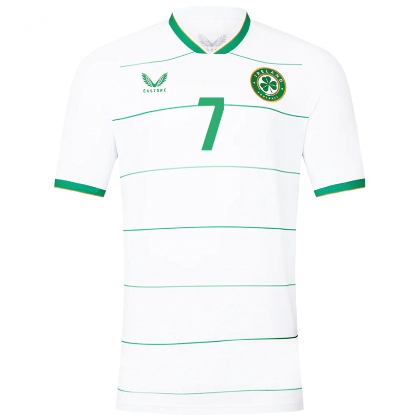 Donna Maglia Irlanda Tom Bloxham #7 Bianco Kit Gara Away 24-26 Maglietta