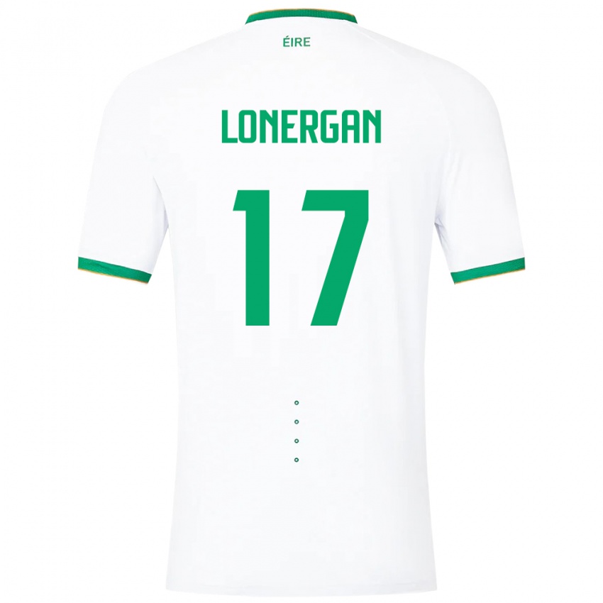 Donna Maglia Irlanda Tom Lonergan #17 Bianco Kit Gara Away 24-26 Maglietta