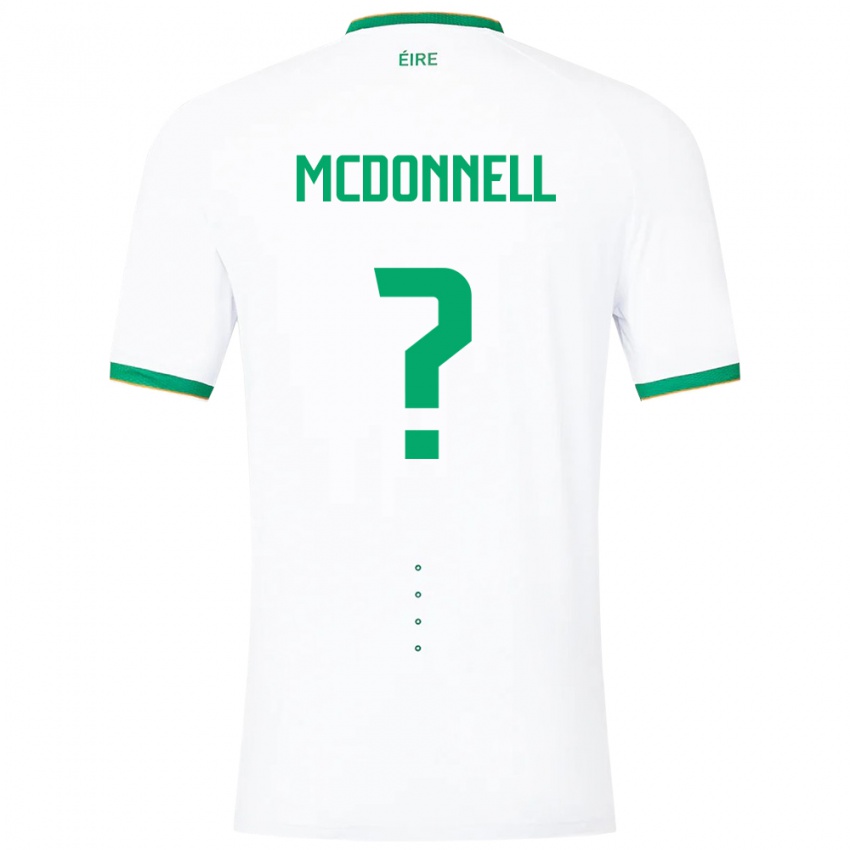 Donna Maglia Irlanda Grady Mcdonnell #0 Bianco Kit Gara Away 24-26 Maglietta