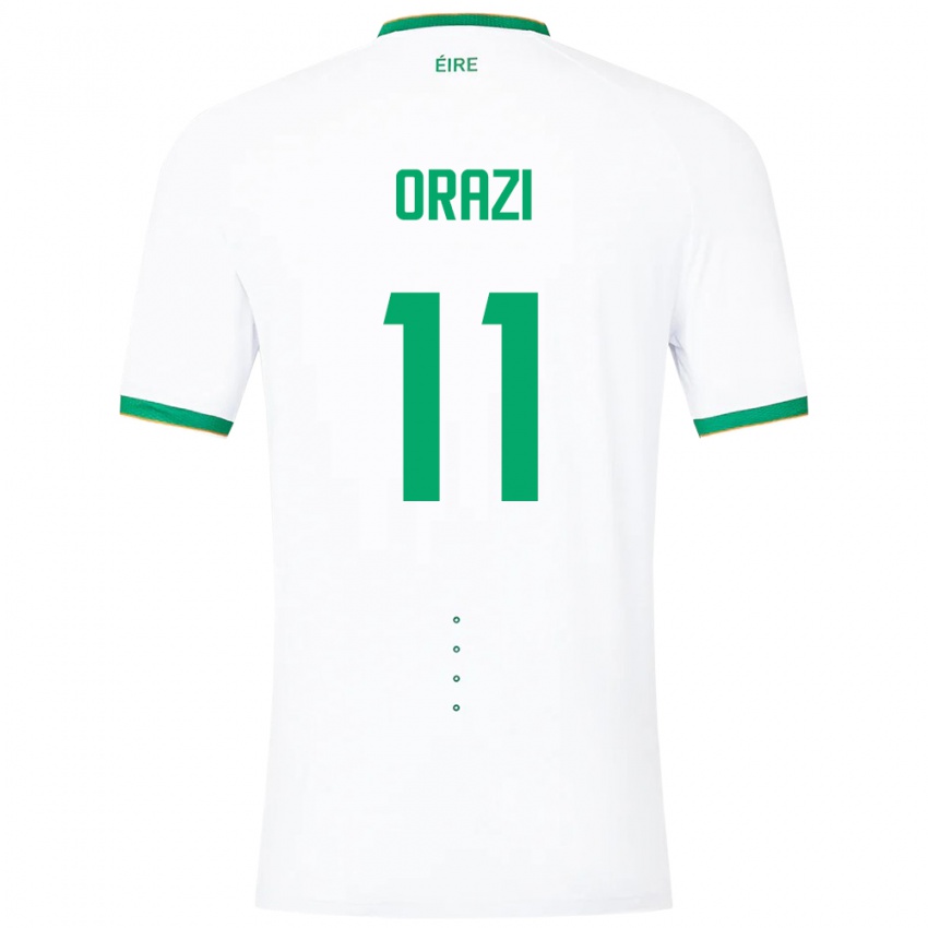 Donna Maglia Irlanda Ike Orazi #11 Bianco Kit Gara Away 24-26 Maglietta