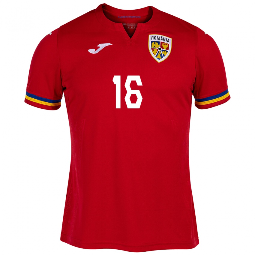 Donna Maglia Romania Ioana Bălăceanu #16 Rosso Kit Gara Away 24-26 Maglietta