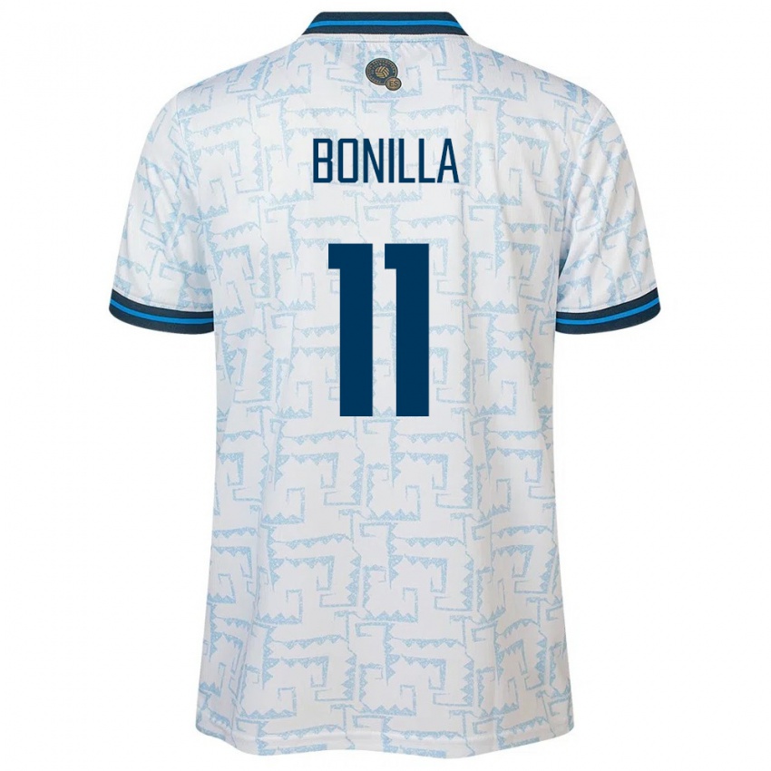 Donna Maglia El Salvador Jarell Bonilla #11 Bianco Kit Gara Away 24-26 Maglietta