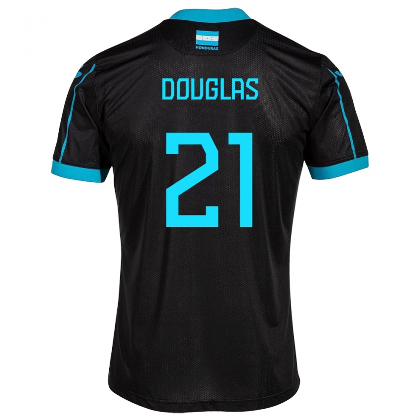 Donna Maglia Honduras Douglas Martínez #21 Nero Kit Gara Away 24-26 Maglietta