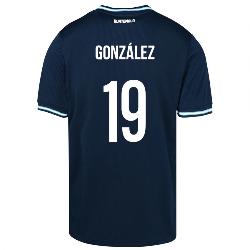 Donna Maglia Guatemala Karen González #19 Blu Kit Gara Away 24-26 Maglietta