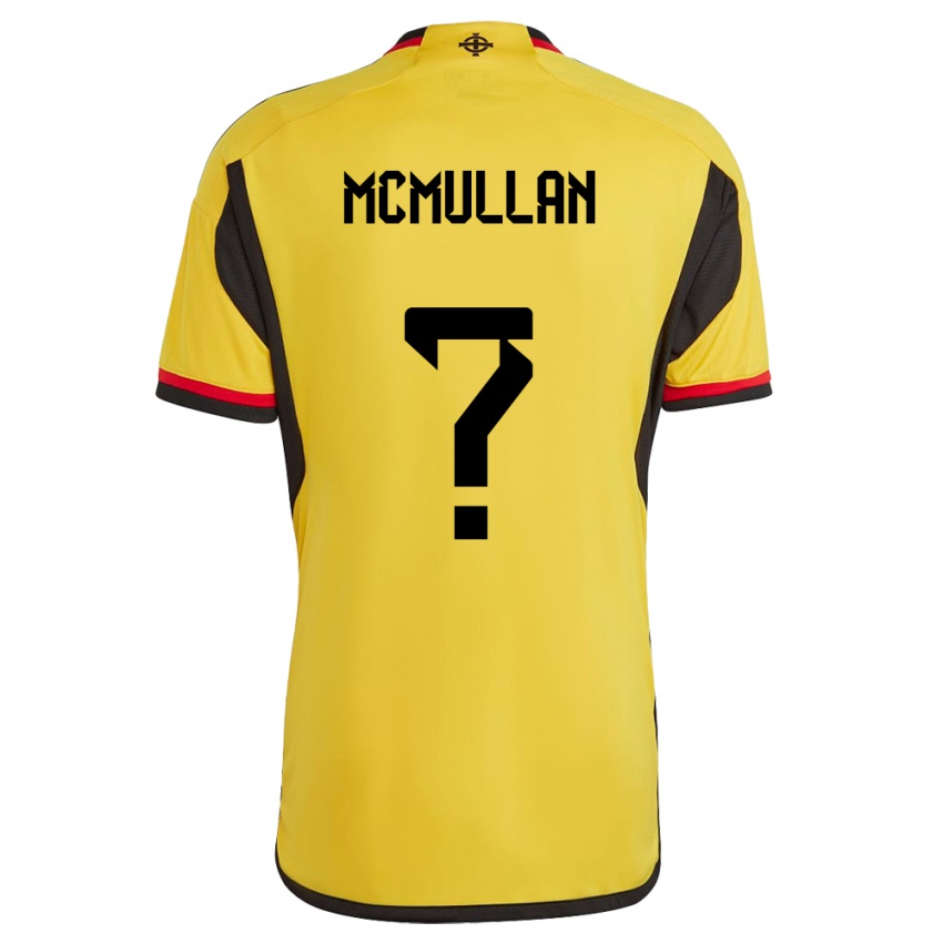 Donna Maglia Irlanda Del Nord Stephen Mcmullan #0 Bianco Kit Gara Away 24-26 Maglietta