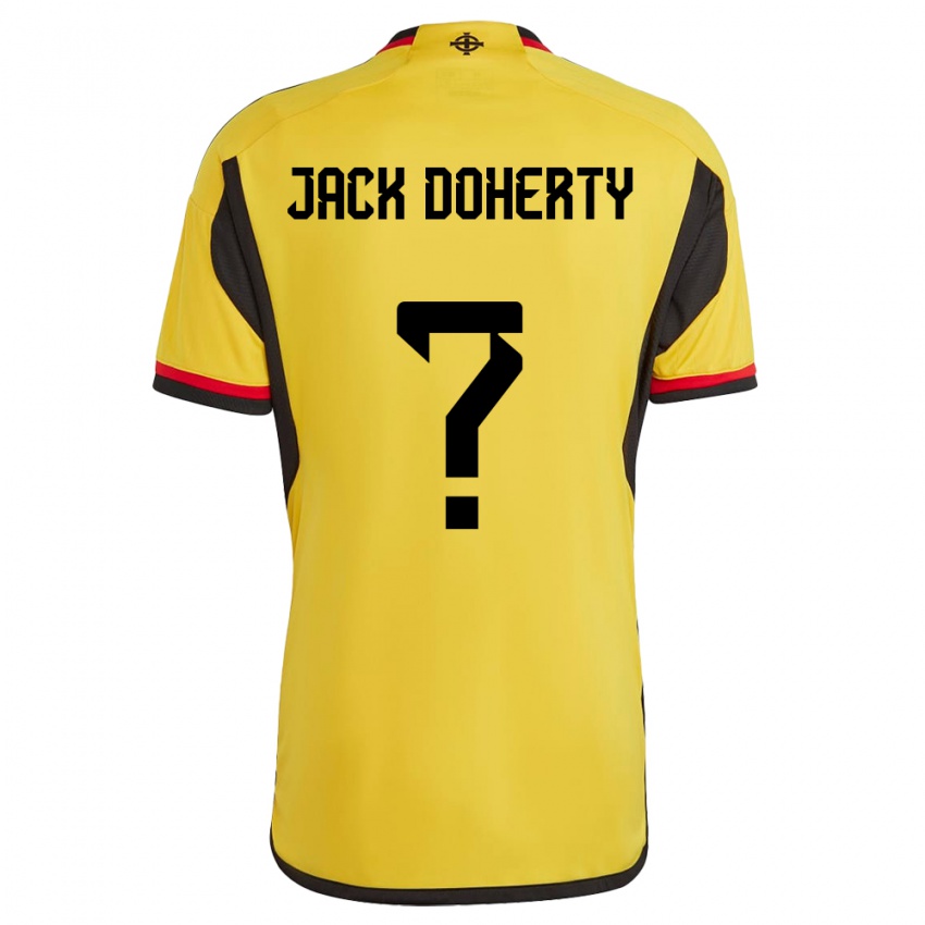 Donna Maglia Irlanda Del Nord Jack Doherty #0 Bianco Kit Gara Away 24-26 Maglietta