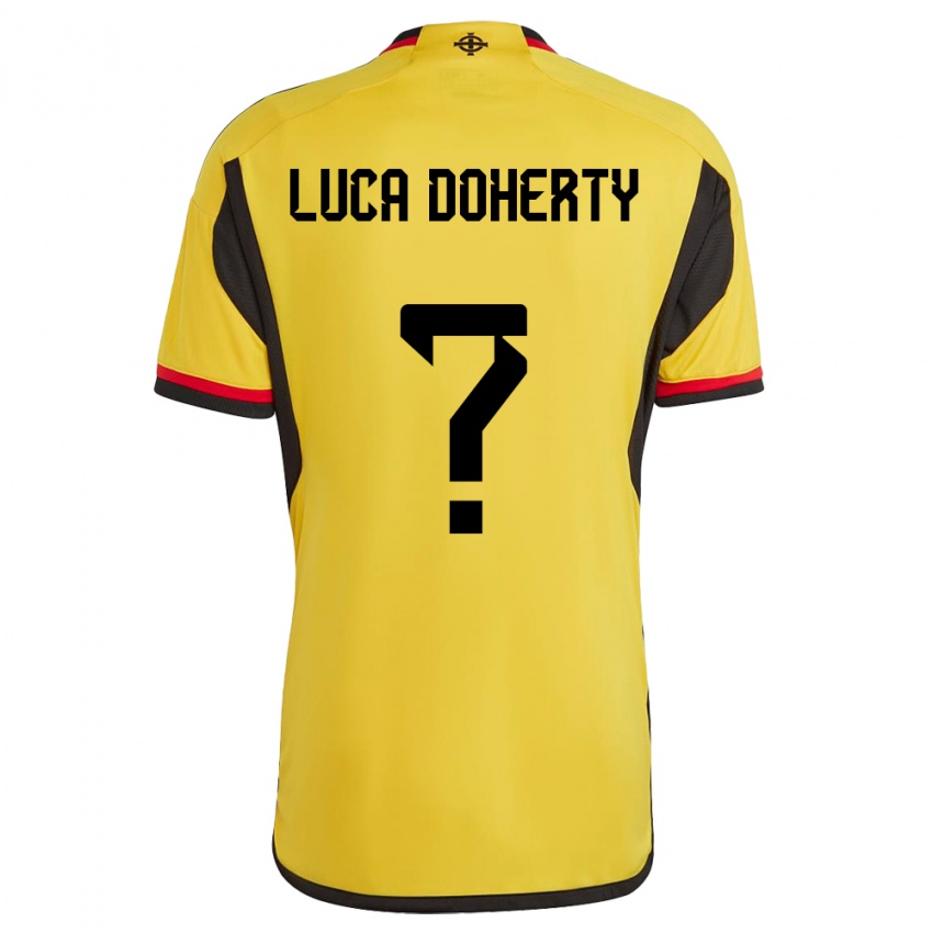 Donna Maglia Irlanda Del Nord Luca Doherty #0 Bianco Kit Gara Away 24-26 Maglietta