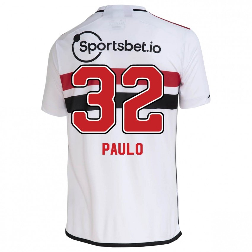 Bambino Maglia Marcos Paulo #32 Bianco Kit Gara Home 2023/24 Maglietta