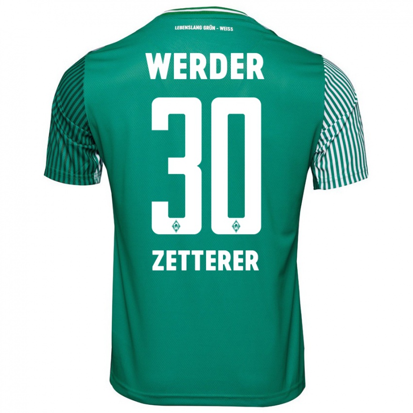 Bambino Maglia Michael Zetterer #30 Verde Kit Gara Home 2023/24 Maglietta