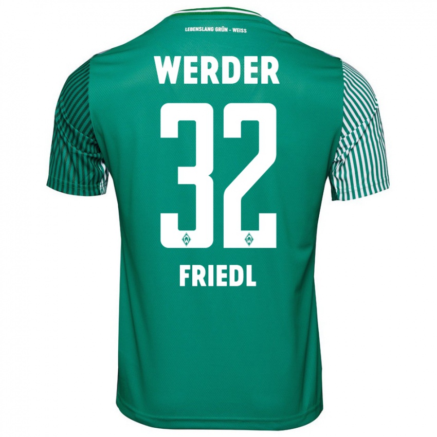 Bambino Maglia Marco Friedl #32 Verde Kit Gara Home 2023/24 Maglietta