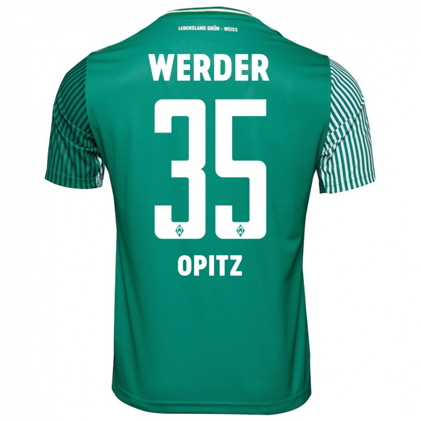 Bambino Maglia Leon Opitz #35 Verde Kit Gara Home 2023/24 Maglietta