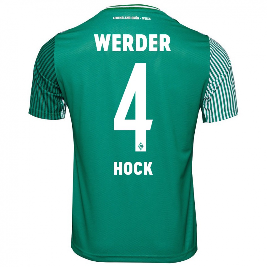 Bambino Maglia Alexander Höck #4 Verde Kit Gara Home 2023/24 Maglietta