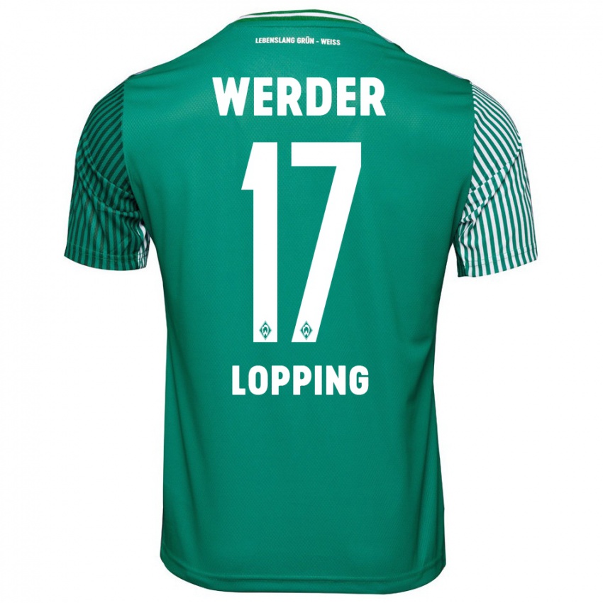 Bambino Maglia Jakob Löpping #17 Verde Kit Gara Home 2023/24 Maglietta