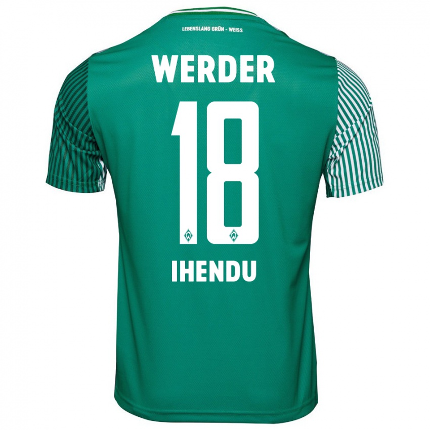 Bambino Maglia Daniel Ihendu #18 Verde Kit Gara Home 2023/24 Maglietta