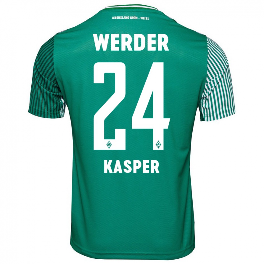 Bambino Maglia Dominik Kasper #24 Verde Kit Gara Home 2023/24 Maglietta