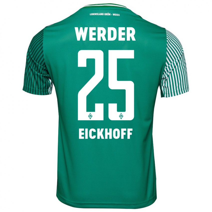 Bambino Maglia Mika Eickhoff #25 Verde Kit Gara Home 2023/24 Maglietta