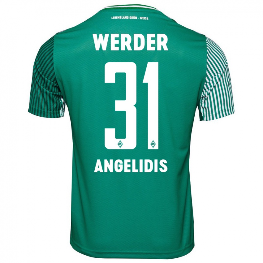 Bambino Maglia Spyros Angelidis #31 Verde Kit Gara Home 2023/24 Maglietta