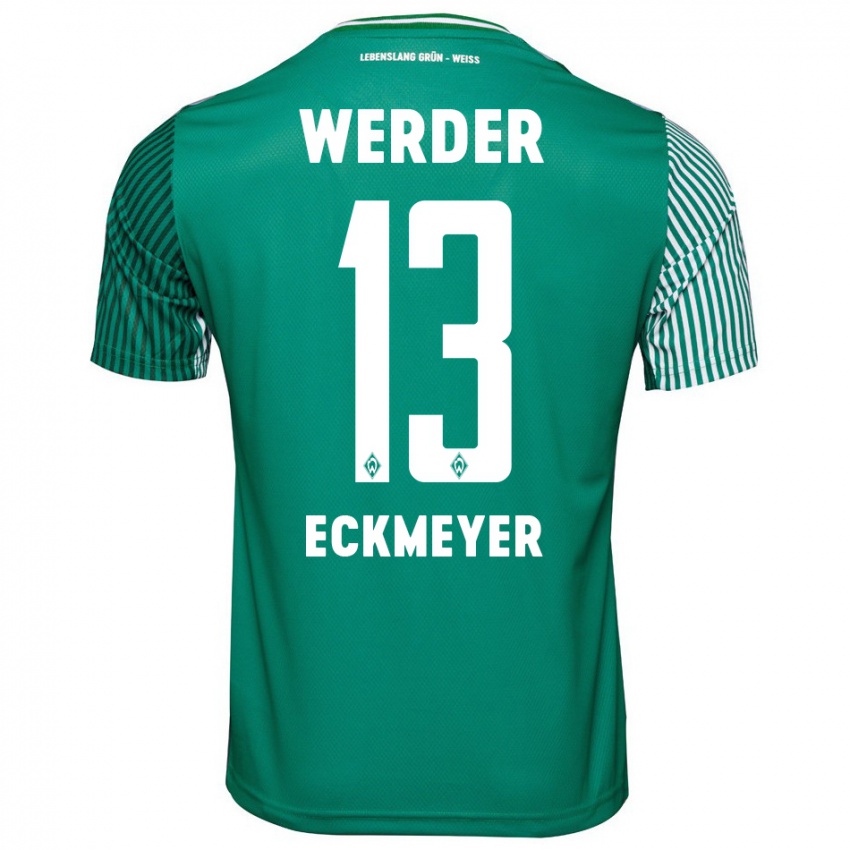 Bambino Maglia Tjark Eckmeyer #13 Verde Kit Gara Home 2023/24 Maglietta