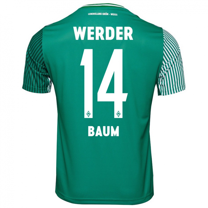 Bambino Maglia Lennart Baum #14 Verde Kit Gara Home 2023/24 Maglietta