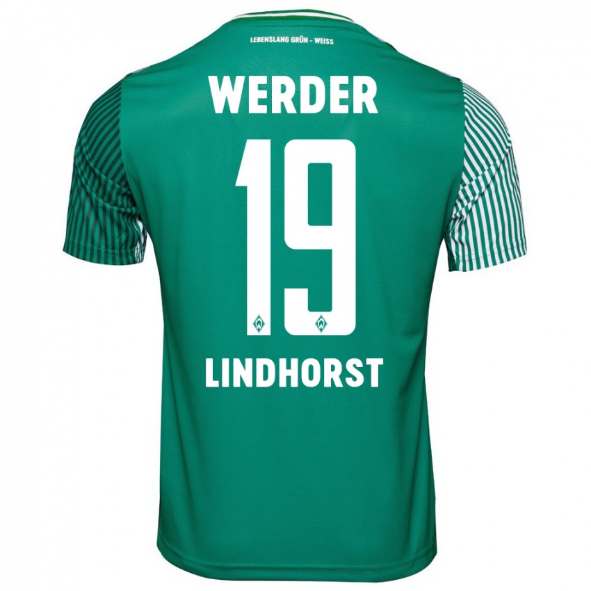 Bambino Maglia Jerrit Lindhorst #19 Verde Kit Gara Home 2023/24 Maglietta