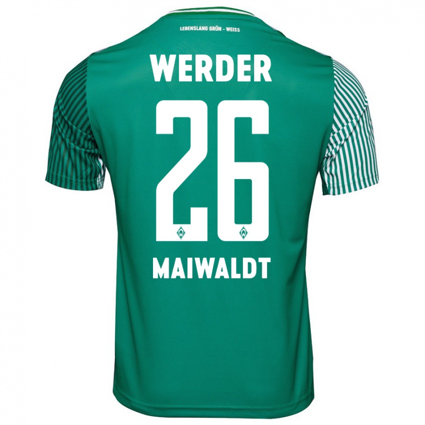 Bambino Maglia Julius Maiwaldt #26 Verde Kit Gara Home 2023/24 Maglietta