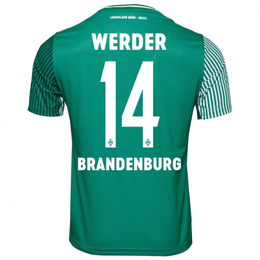 Bambino Maglia Michaela Brandenburg #14 Verde Kit Gara Home 2023/24 Maglietta